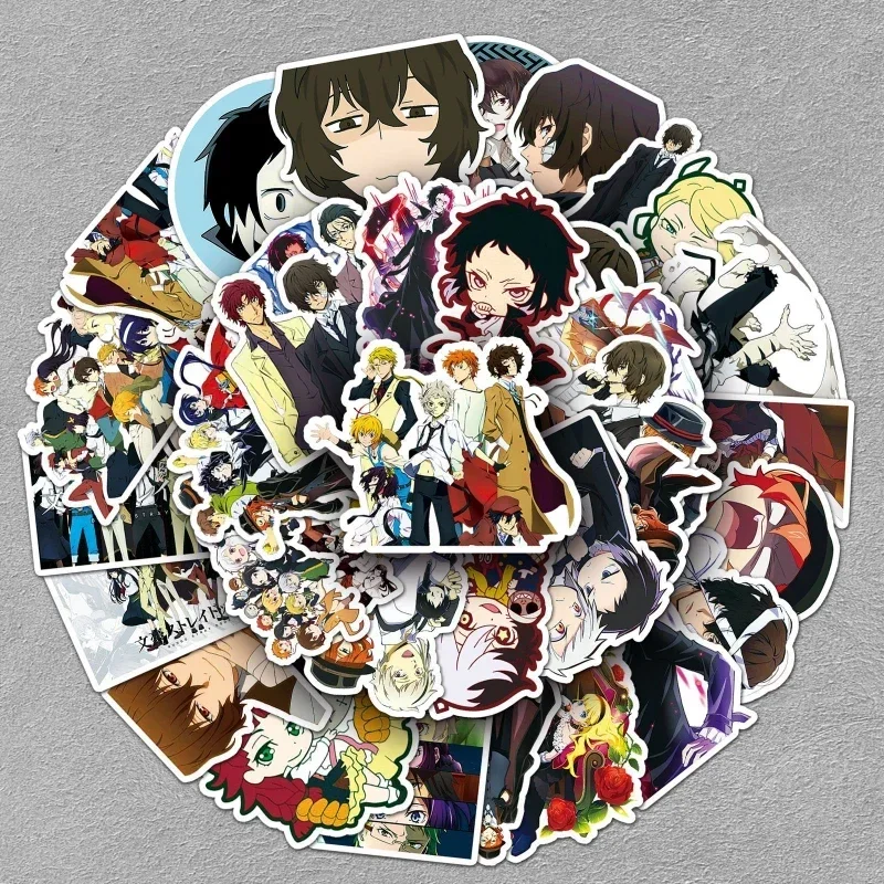 50/30/10PCS Osamu Dazai Ryunosuke Akutagawa Anime Popolare Decorazione Periferica Manuale Borsette Del Telefono Mobile adesivo impermeabile