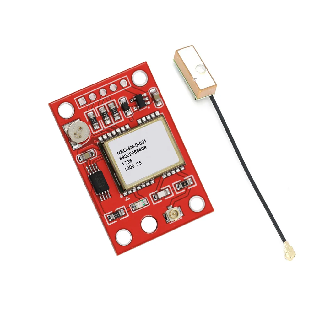 

2PCS GY-NEO6MV2 NEO-6M GPS Module NEO6MV2 with Flight Control EEPROM MWC APM2.5 Large Antenna 3V-5V Power Supply for Arduino