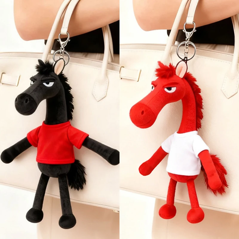 الكرتون مضحك الحصان على ظهره قلادة 2026 السنة الجديدة الحصان قلادة سلاسل المفاتيح الأطفال حفلة الحسنات نافيداد زينة محظوظ هدية #2