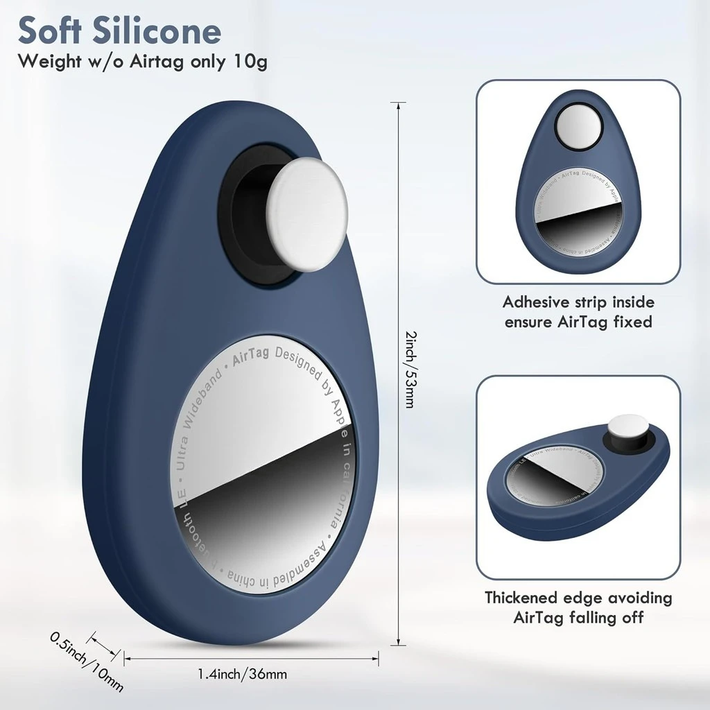 Tempat Airtag untuk Anak-anak Tersembunyi 1 Pak Casing, Casing Silikon Anti-Penghapusan dengan Pin, untuk Anak-anak, Lansia, Hewan Peliharaan, Ransel, Tas Koper