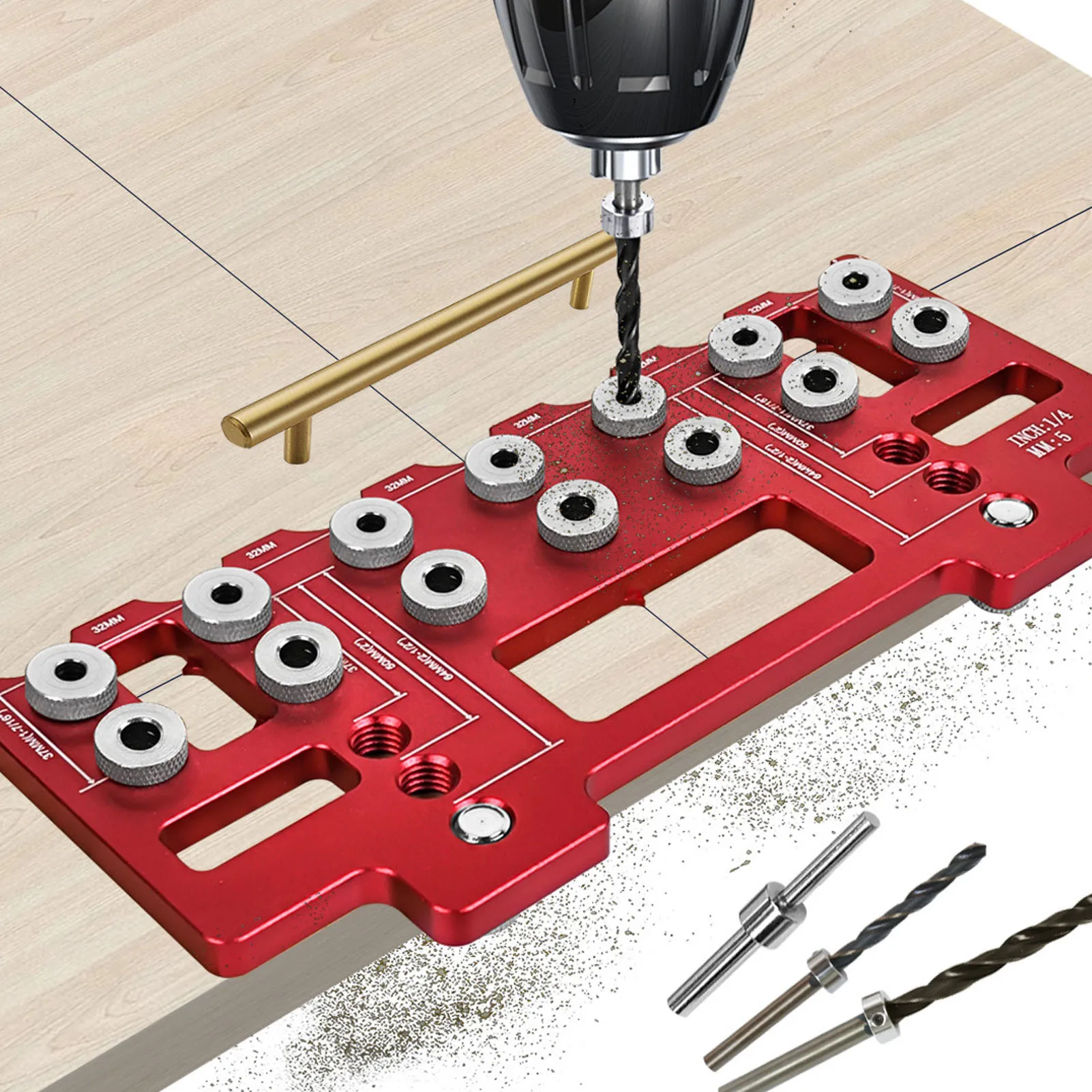 

Cabinet Handle Install Template Tool Drill Door Hinge Handle Hole Drilling Template Cabinet Drill Template