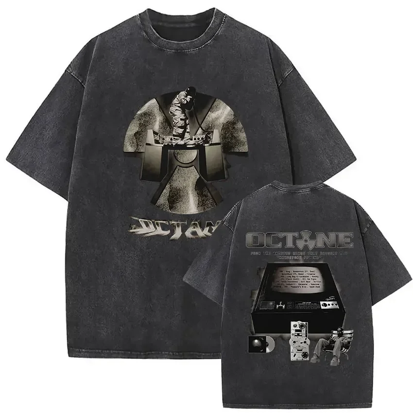 Customization Vintage Washed Don Toliver Octane Album 2026 Merch T Shirt Men's Classic Gothic Hip Hop Short Sleeve T-shirt Man P