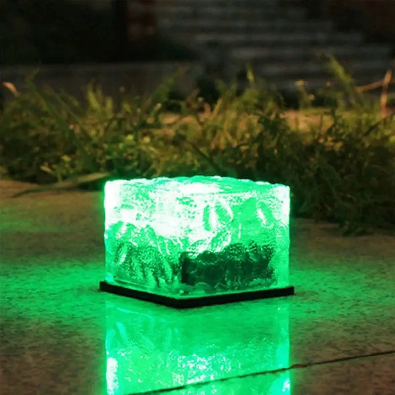 Outdoor Waterproof Solar Lights Led Ice Brick Lamp Stair Step Paver Lamp Yard Patio Lawn Garden Decoration Light-B61B