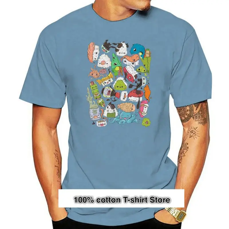Camiseta de manga corta para niño, Camisa estampada juvenil de Sushi Bar, el punto de Nori, a la moda
