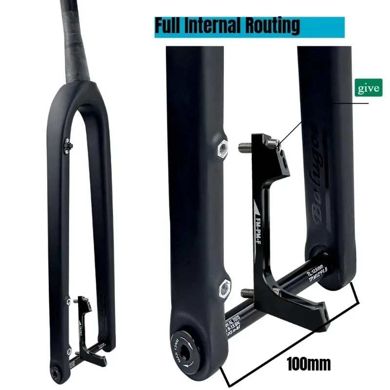 T700 Carbonfaser-Fahrradgabel mit Vollinterner Kabelführung, 29 Zoll, 100mm Nabe, Universell für Mountain-, Gravel- und Rennräder – Detail 2