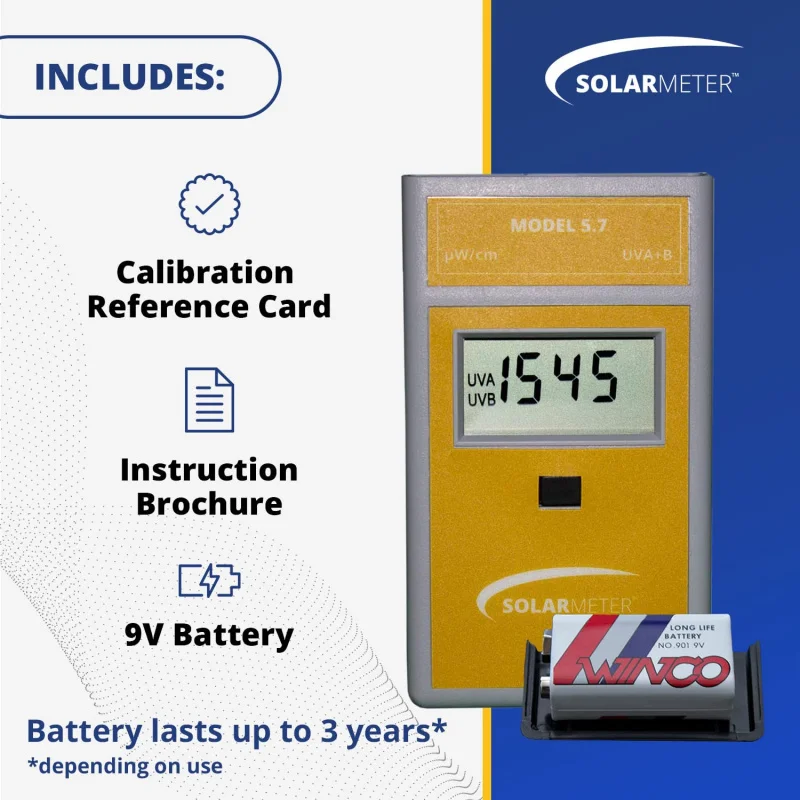 Sclarmcter modelo 5.7 medidor de luz uv total sensível uva e uvb, radiômetro digital portátil e testador de lâmpada para medição ul