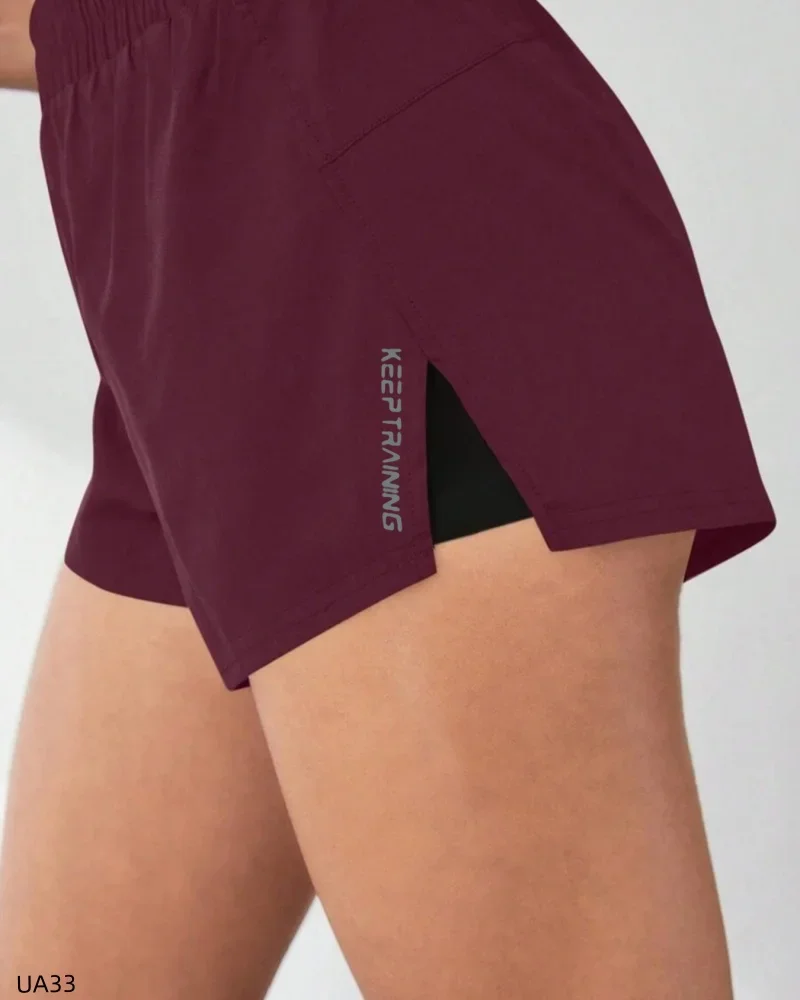 2026 Summer New Women's Sports Shorts Loose and Casual Anti Light Out Letter Printed Outdoor Fitness Yoga Elastic Waist Shorts