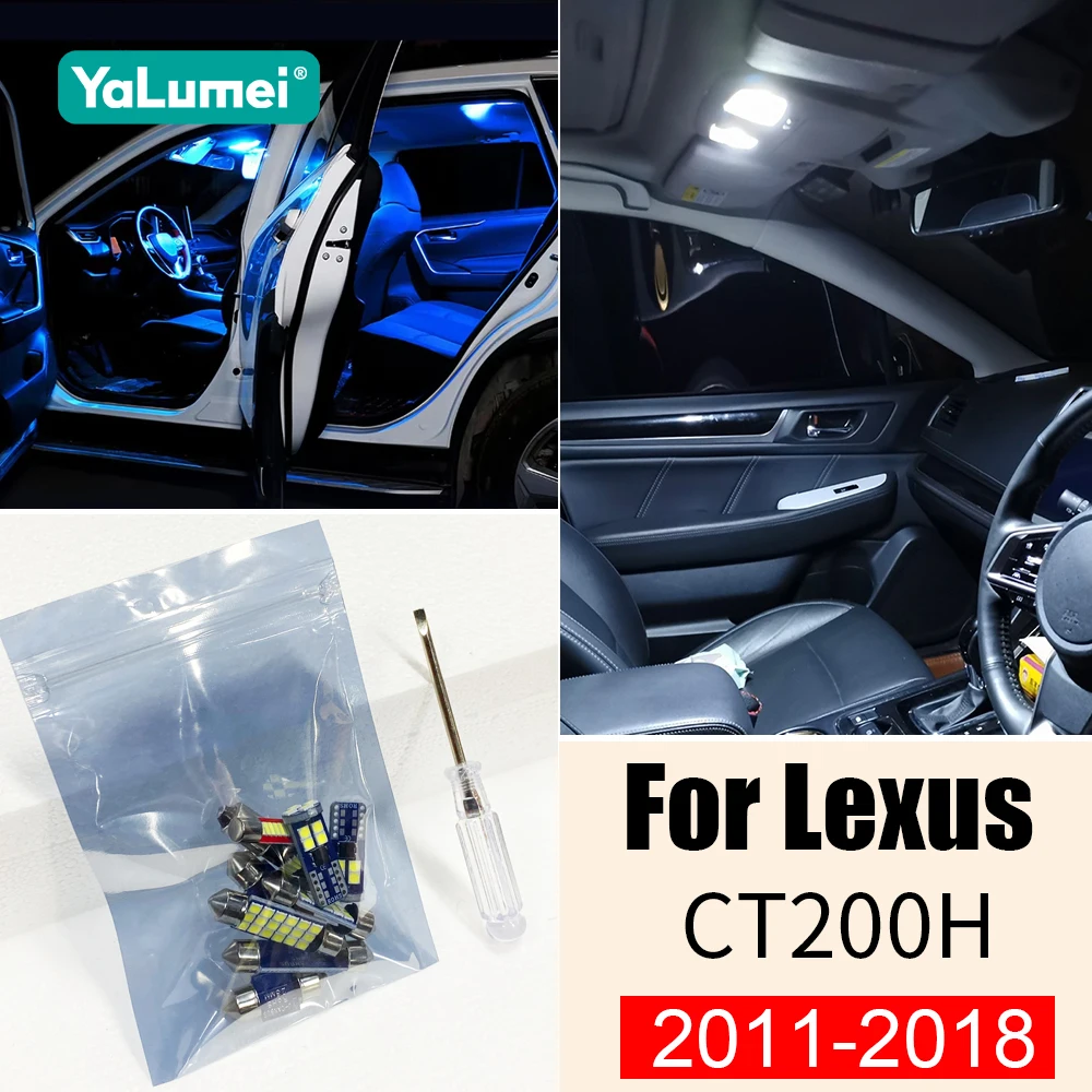 

For Lexus CT200H CT 200H 2011 2012 2013 2014 2015 2016 2017 2018 3PCS Car LED Bulbs Interior Dome Light Reading Lamp Accessorie