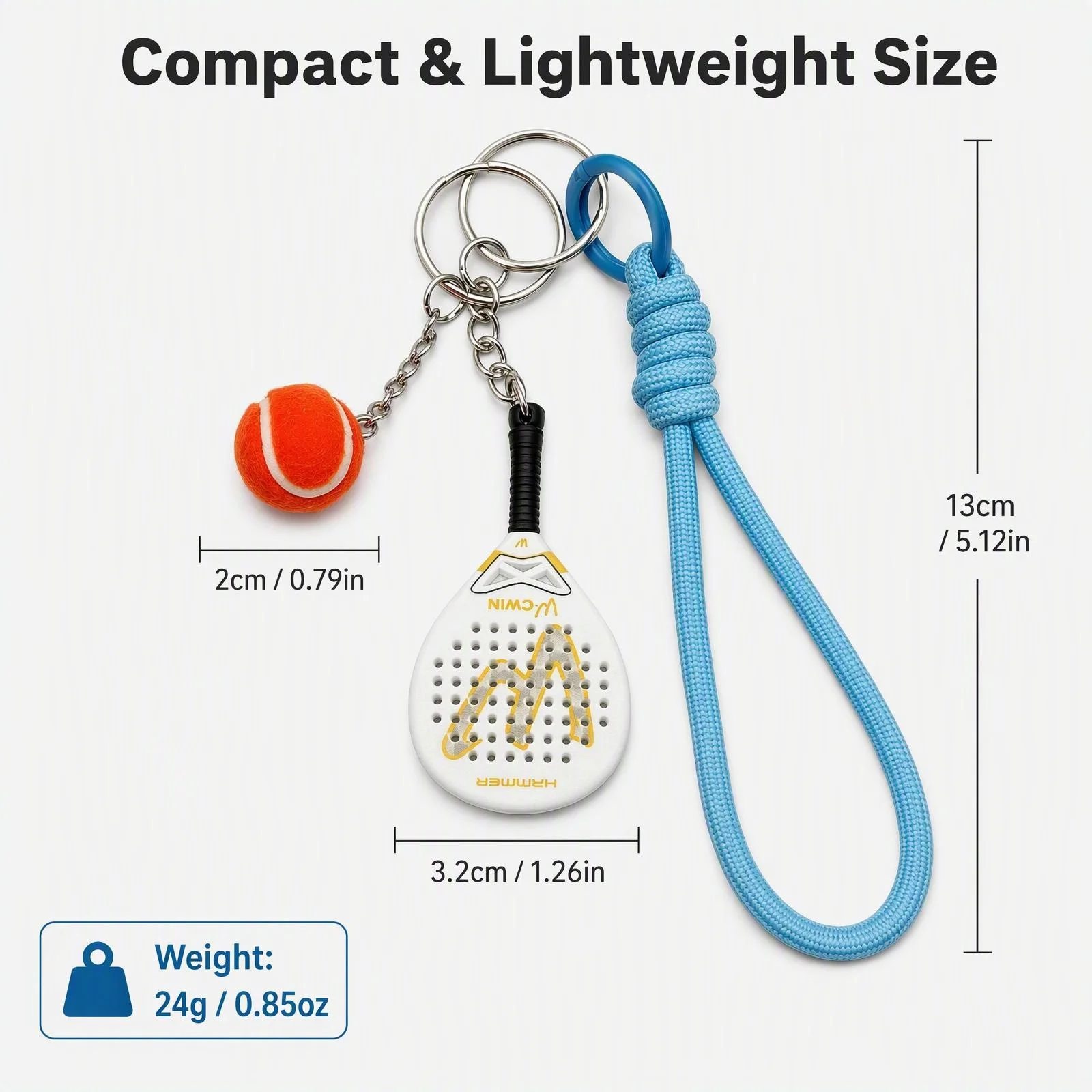 Mini Padel Tennis Racket Keychain Silicone Sports Key Ring Backpack Pendant Gift for Tennis Lovers Students