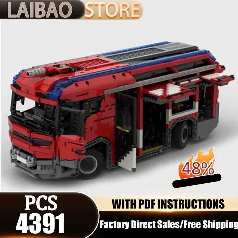 

Urban Fire Trucks Model Moc Building Blocks Technology Bricks Car Series Vehicle DIY Construction Toy For Holiday Gifts