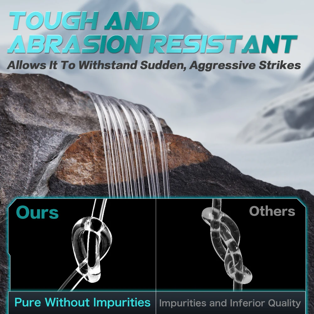 ZUKIBO 100M Ice Mono Line Japan High Performance Fishing Line Super Sensitive and Strong Tensile Strength Low Memory Nylon Line