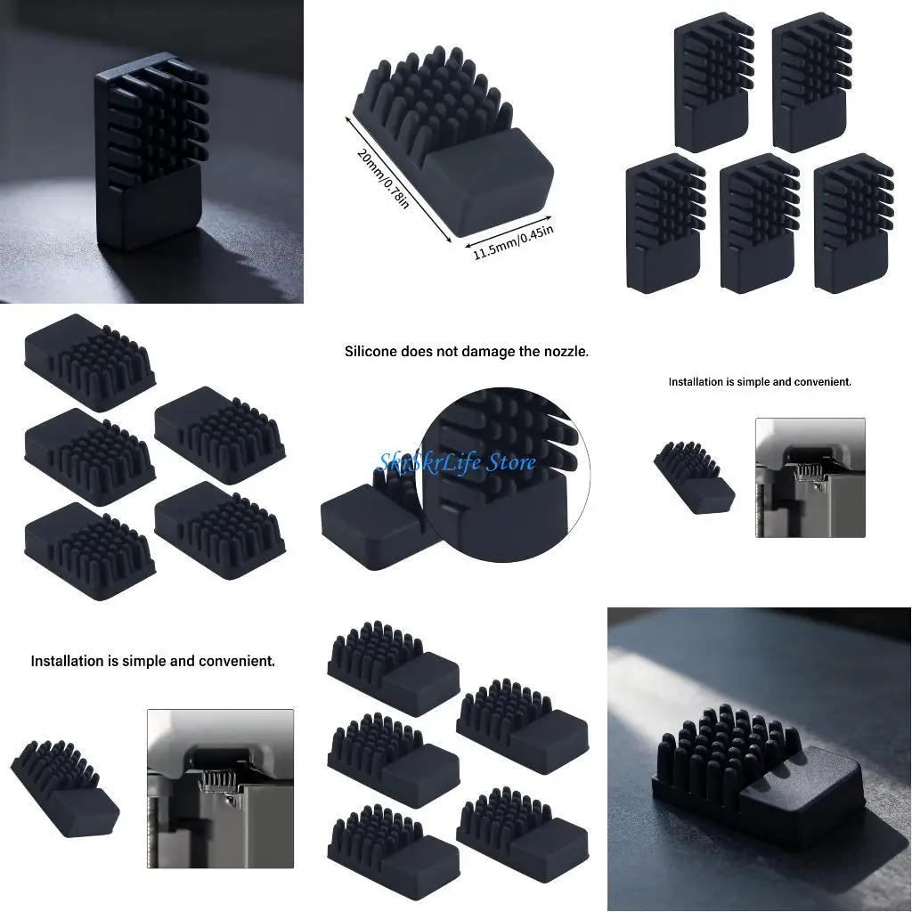 

E65E 5Pcs Silicone Brush Mounted Scrubbers Print Head Cleaner For Centauri Carbon