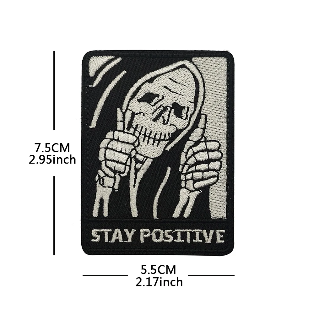 Faith Over Fear Stay Positive Quote Cloth Stickers  Chapter Outdoor Backpack Chapter Patch Tactical  Badge