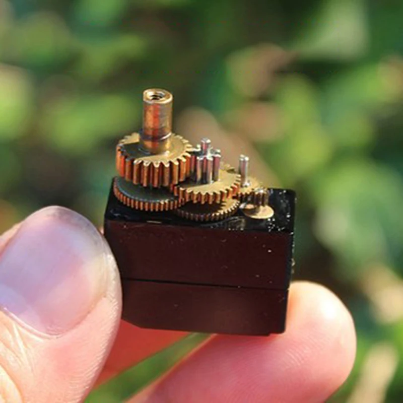 1PCS DC 3V-6V Micro Mini M10 Motor Gearbox 12g Metal Steering Gear 360 Degree