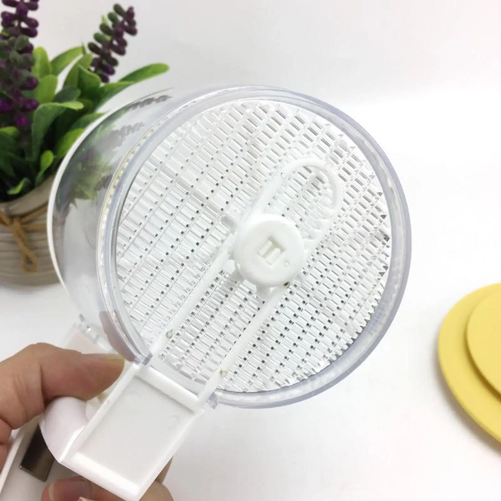 PP Plastic Flour Sifter Practical Kitchen Baking Shaker Sieve Cup Hand Press