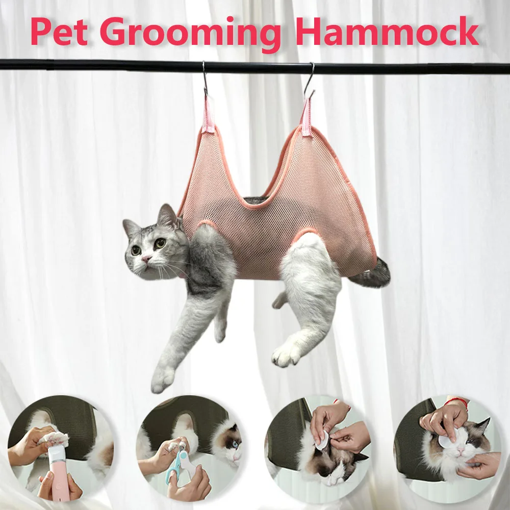 Pet Grooming Hammock Fixed Bath Bag Repairing NailTrimming Anti Scratch Restraint Bag Pet Supplies