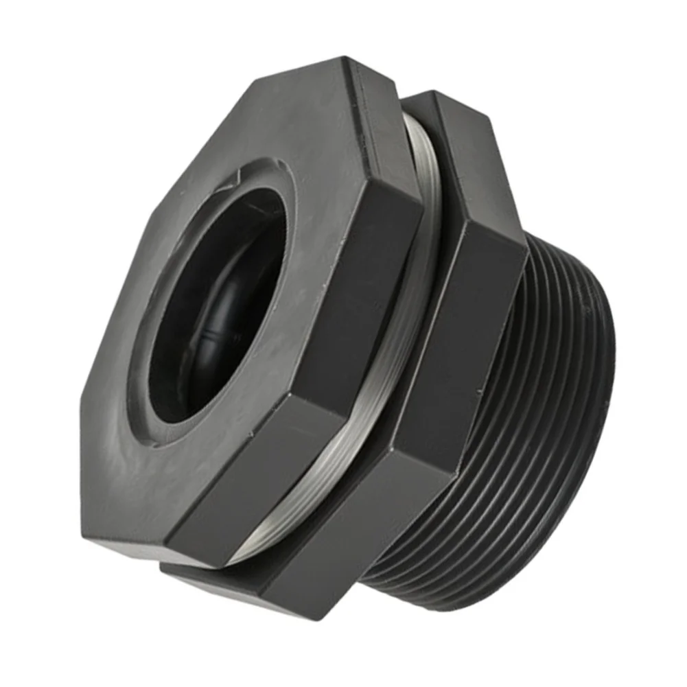 Industrial PVC 2-Inch Partition Joint for Water Storage For Tanks - Acid and Base Resistant Fitting Kit with Washers