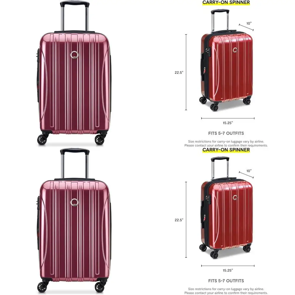 

Peony Pink Lightweight Domestic Carry-On Luggage for Urban Travel and Frequent Flyers