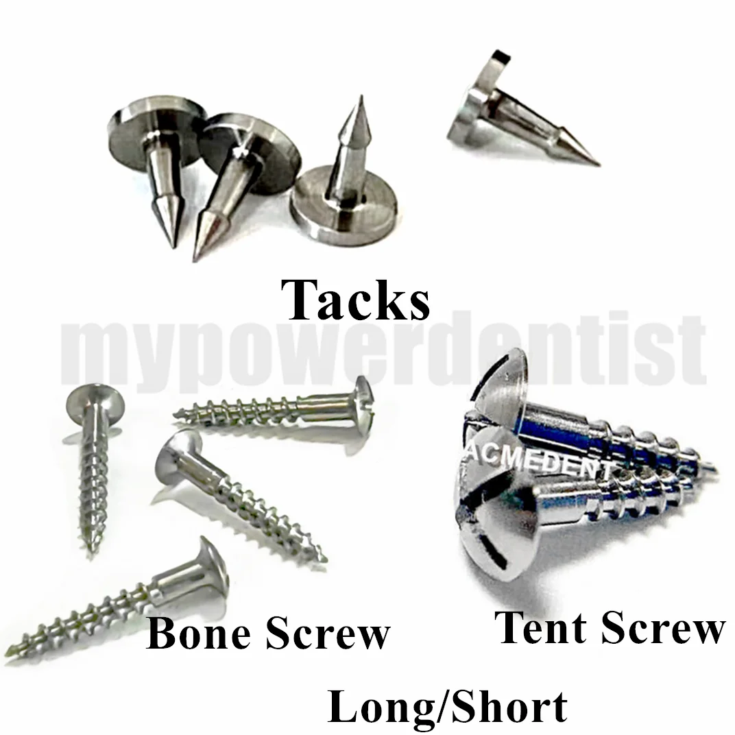 5Pcs Dental GBR Bone Tack Pins/Membrane Tacks/Guided Bone Tent Screw Long/Short