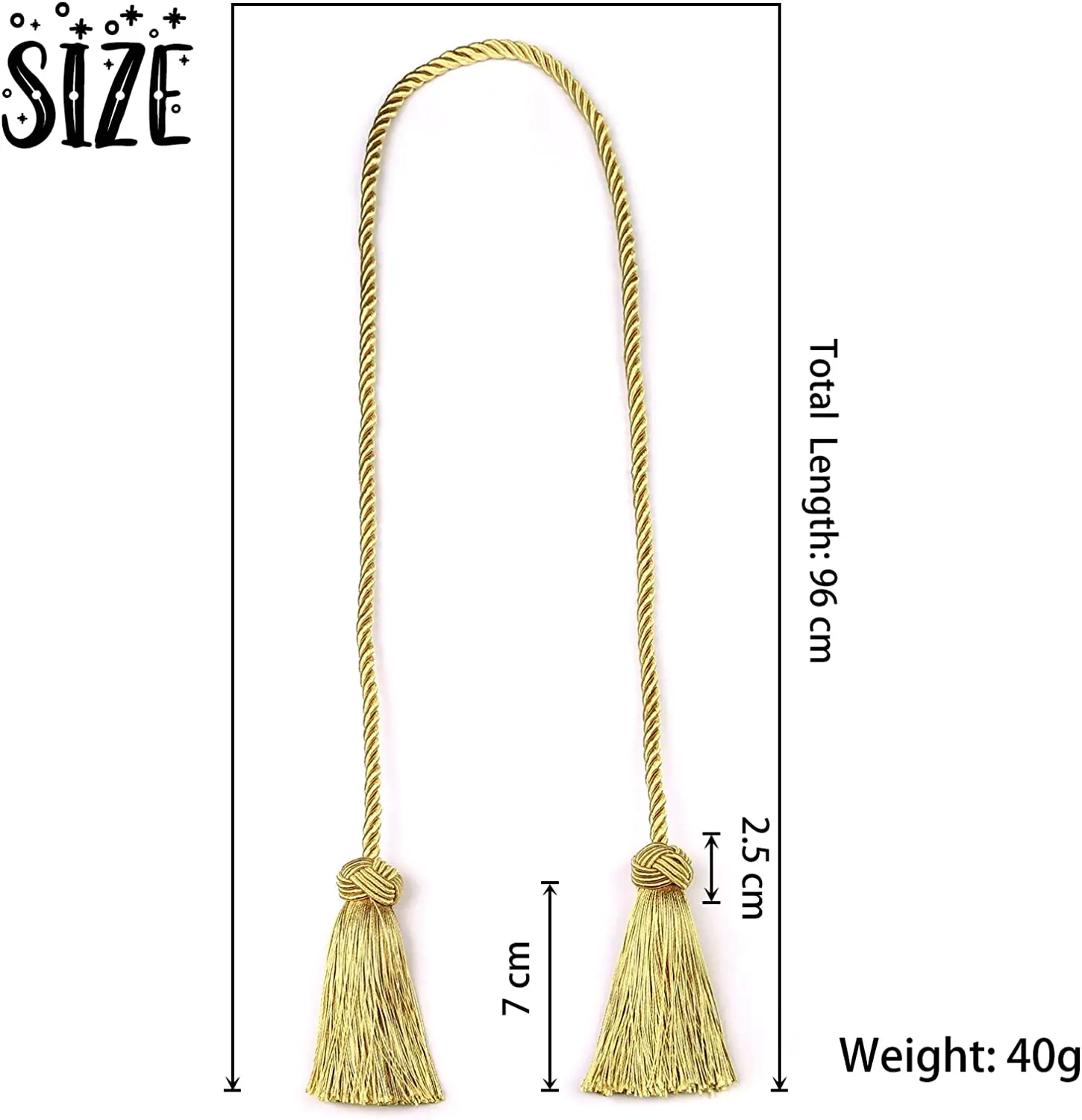 2Pcs Curtain TieBack Rope Buckle Strap Tassels Fringe Curtain Tie Backs Holdback for Curtains Holder Supplies Room Accessories