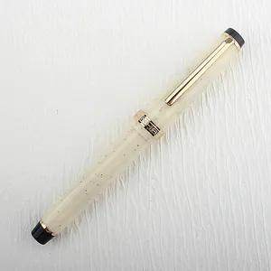 jinhao 82噴水ペンアクリルef/f/m/ベントニブゴールデントリム付きコンバーターライティングペン 6ベストセールスゴールデンペン-4