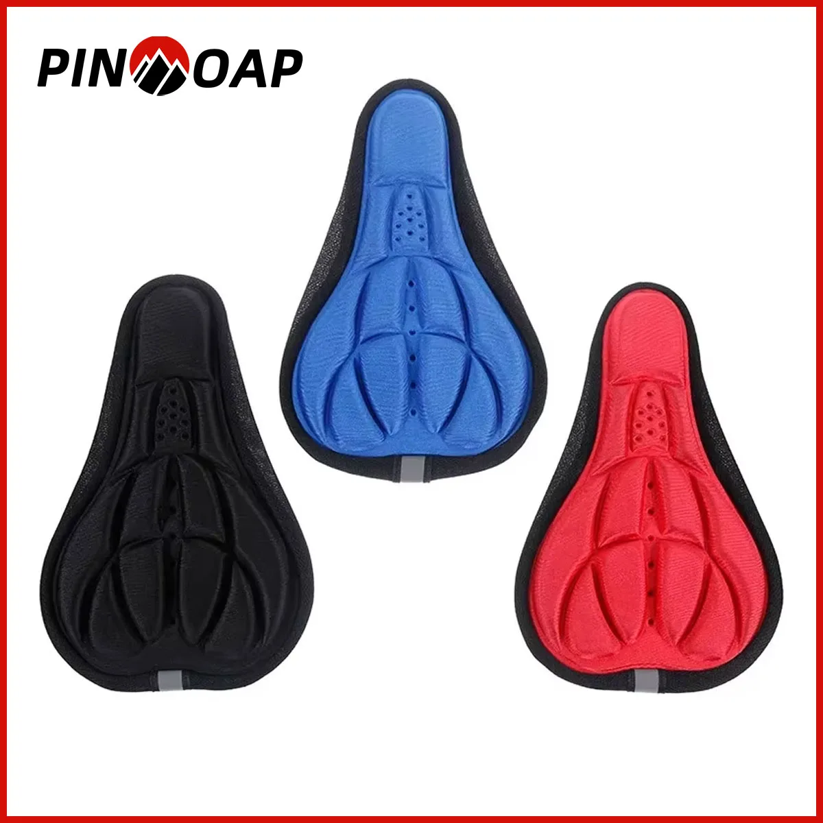 PINMOAP 1PC Bicycle Seat Cushion Cover 3D Soft And Comfortable Cushion Shock-Absorbing And Breathable Riding Accessories