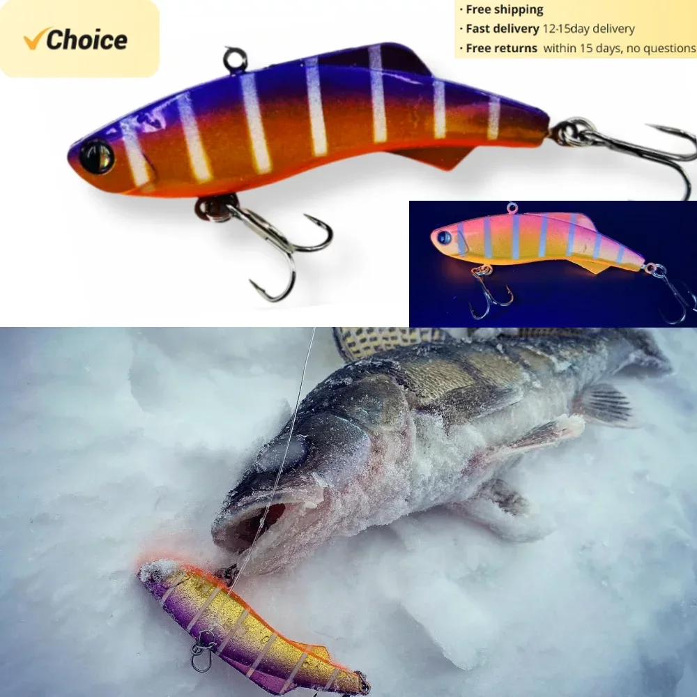 Shiriten Vibe Soft VIB Sinking Slient Vibration Fishing Lure Bass Pike Winter Ice Wobbler Madness Silicone Rattlin Vib Lures