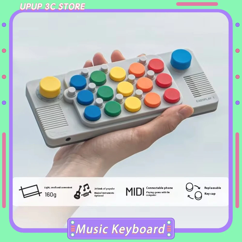 

Easyplay Pocket Music Mini Keyboard Electronic Piano Intelligent MIDI 1600mah Piano Custom Toy With Simplified Music Card