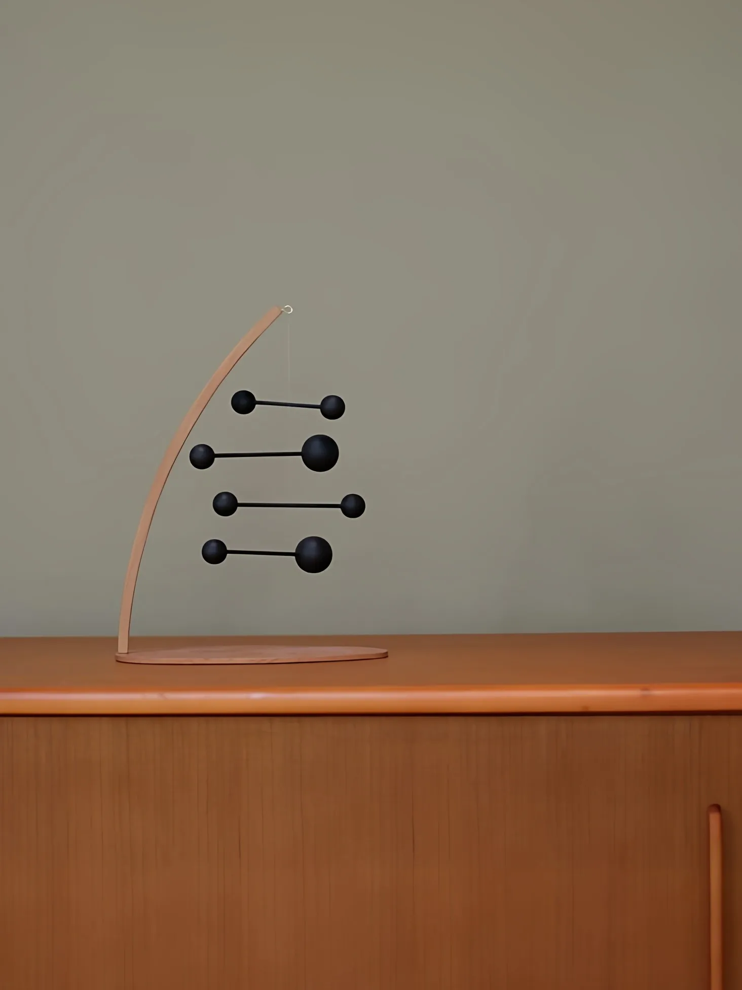 Desk solid wood innovative decompression ornament dynamic balance desktop decoration rotating decompression artifac