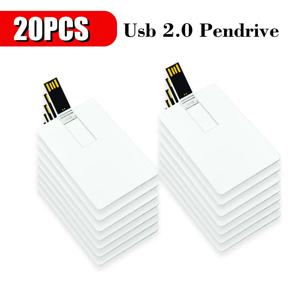 

20PCS/LOT Free logo 100% capacity 4GB 8GB 16GB 32Gb credit card USB Flash Drive customized logo top quality Creative Pendrive