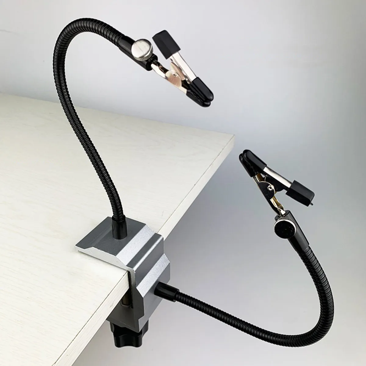 Electric Soldering Iron Rack Silver Alloy Universal Arm Clips Multifunctional Soldering Station Metal Holder Shelf