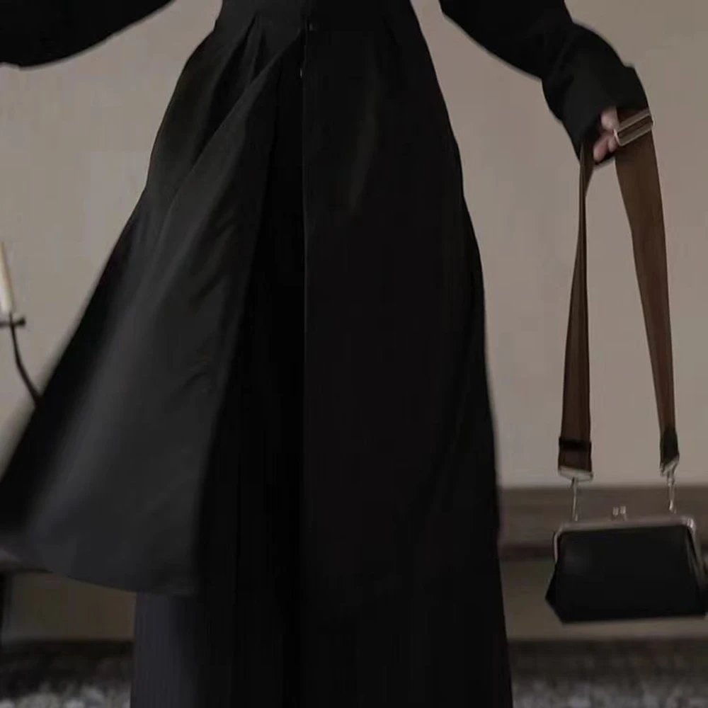 ผู้ชายจีนสีทึบชุดยาวRetroแฟชั่นแนวโน้มStreetหลวมสบายๆBreathable Niche 2025 ฤดูร้อนผู้ชายใหม่ชุด