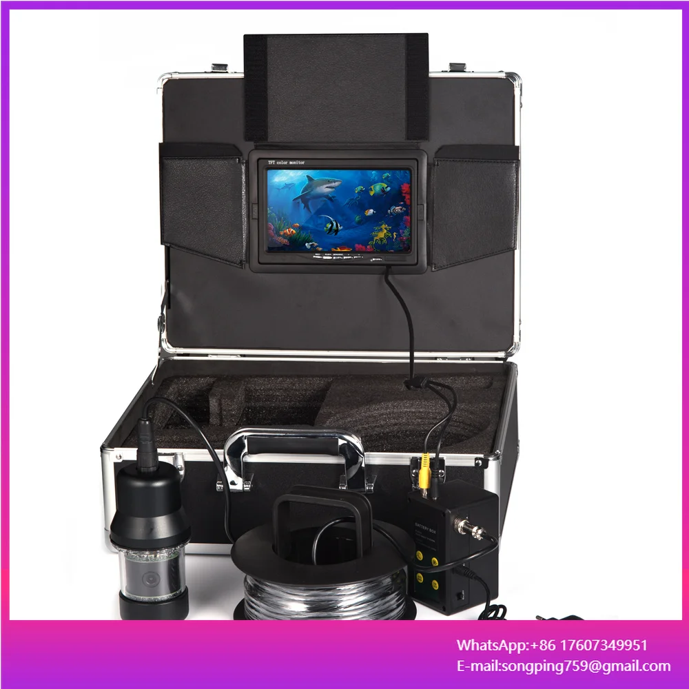 7 Inch Display Fish Finders for Well Drilling  360° Camera Underwater Video Camera 20m 30m 50m 100m for Fish Marine Farm