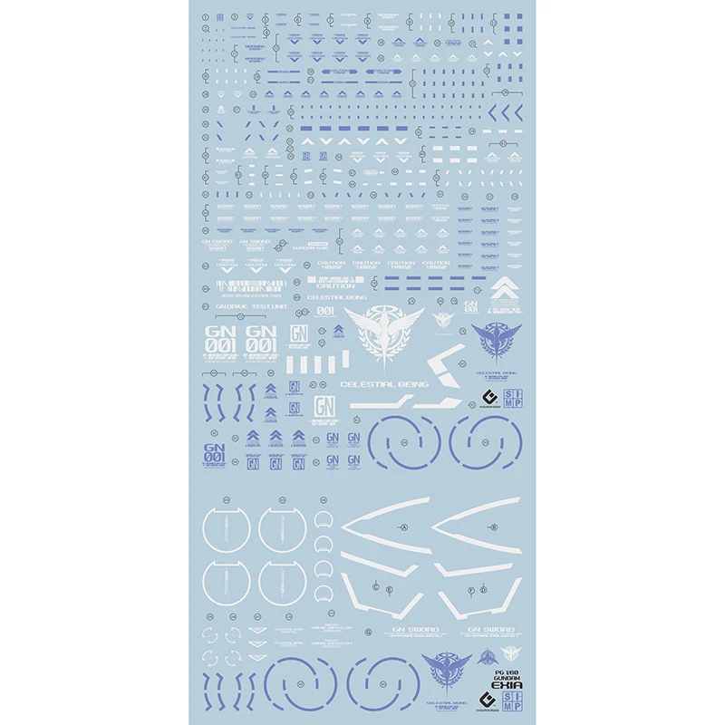 EVO Water Decals Model Slide Decals Tool For 1/60 PG Exia Fluorescent Sticker Toys Accessories