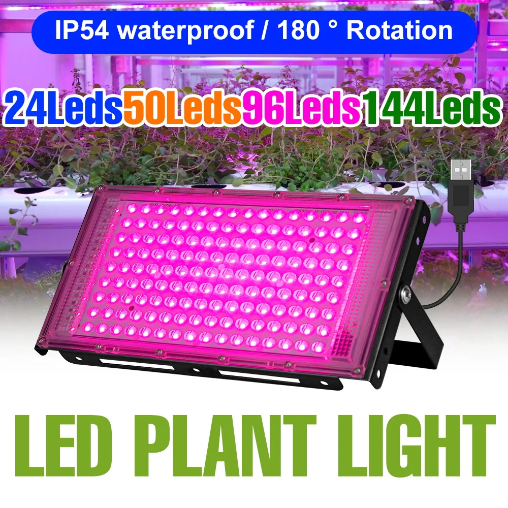 

LED Indoor Grow Light DC5V Full Spectrum Plant Lamp USB Succulent Cultivation Lamps Greenhouse Tent Flowers Potted Fill Lighting