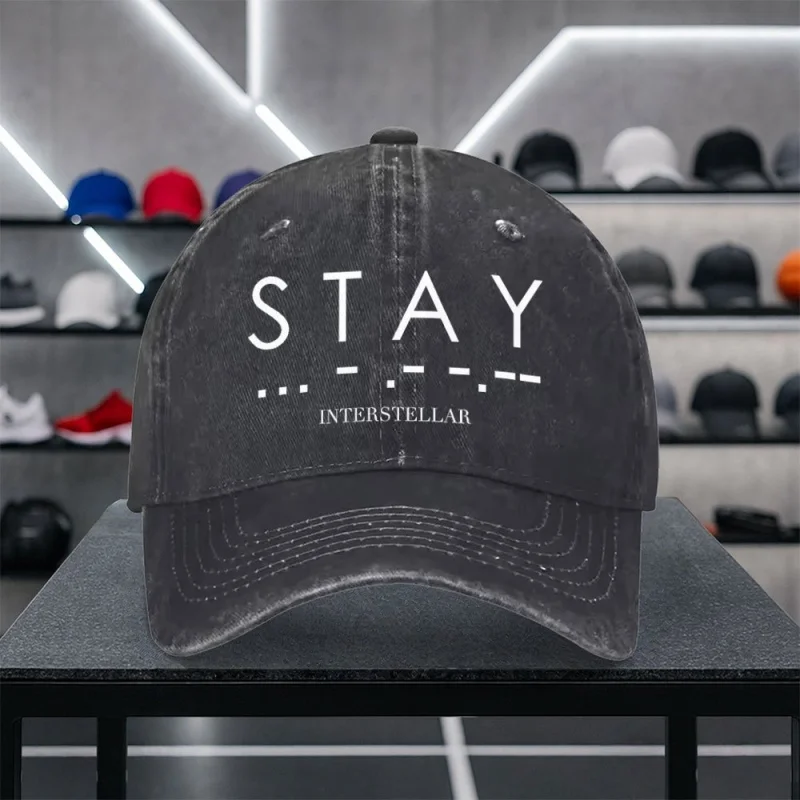 Interstellar STAY Printed Baseball Cap – Stylish Unisex Casual Hat for Outings, Dates, Shopping