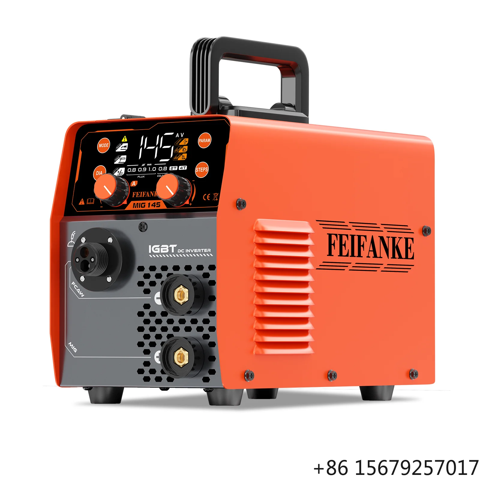 FEIFANKE 145A 110V New China MIG/Flux Core/MMA Stick/Lift TIG 4-in-1 Multi-Process Welding Machine IP21S Aluminium Alloy IGBT