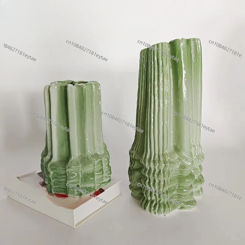 Creative Stacking Ceramic Vase, Minimalist Flower Pot, Desk & Room Aesthetic Decor, Floral Arrangement