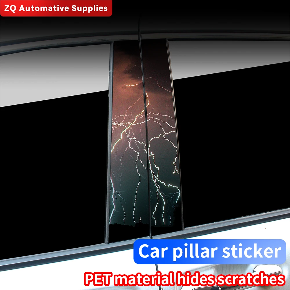 

Lightning Car Stickers Waterproof DIY Auto B-pillar Protective Decoration Cover Scratches Sunscreen Vinyl Decal Cars Accessories