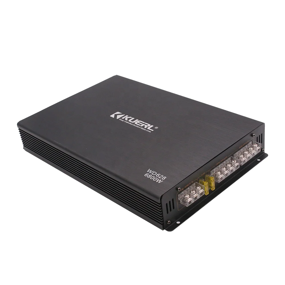 Kuerl 2025 new WD628 12V Full Range Car Amplifier 4 Channel 6800w Powerful Car Stereo Amplifier for car