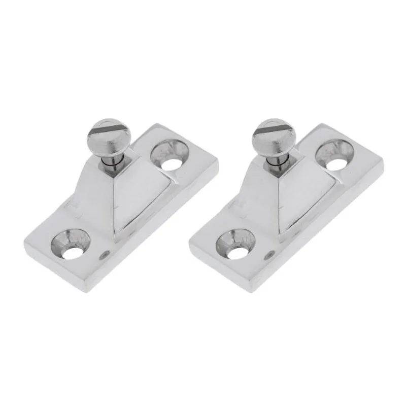 2PCS Marine Stainless Steel 2'' x 7/8'' Deck Hinges Side Mount Bimini Top Fitting Hardware for Marine Canopy Tops