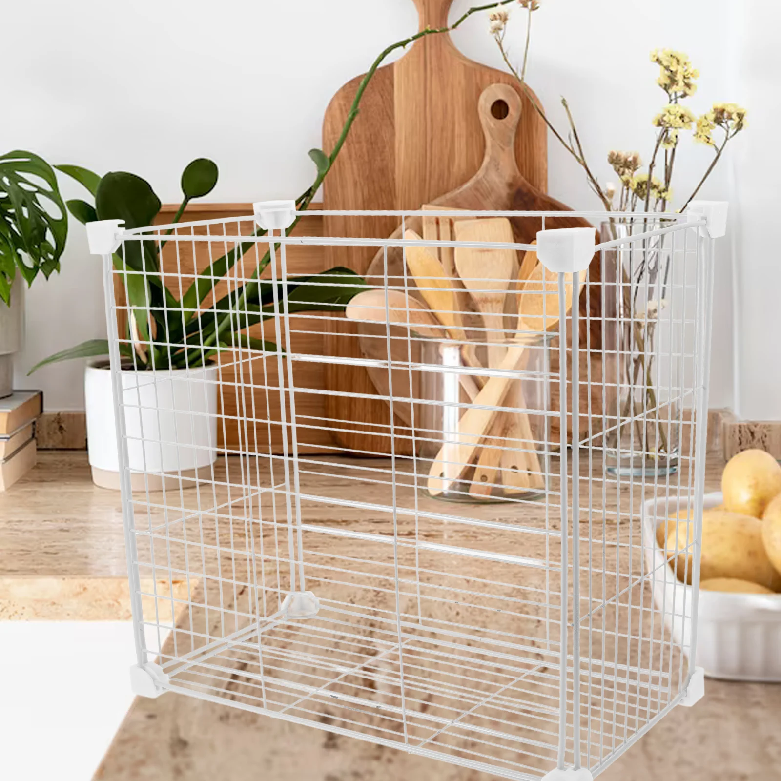 

Freezer Organizer Bin Breathable Grid Design Baskets for Upright Freezer Pantry Storage Maximize Space Neat Tidy Kitchen