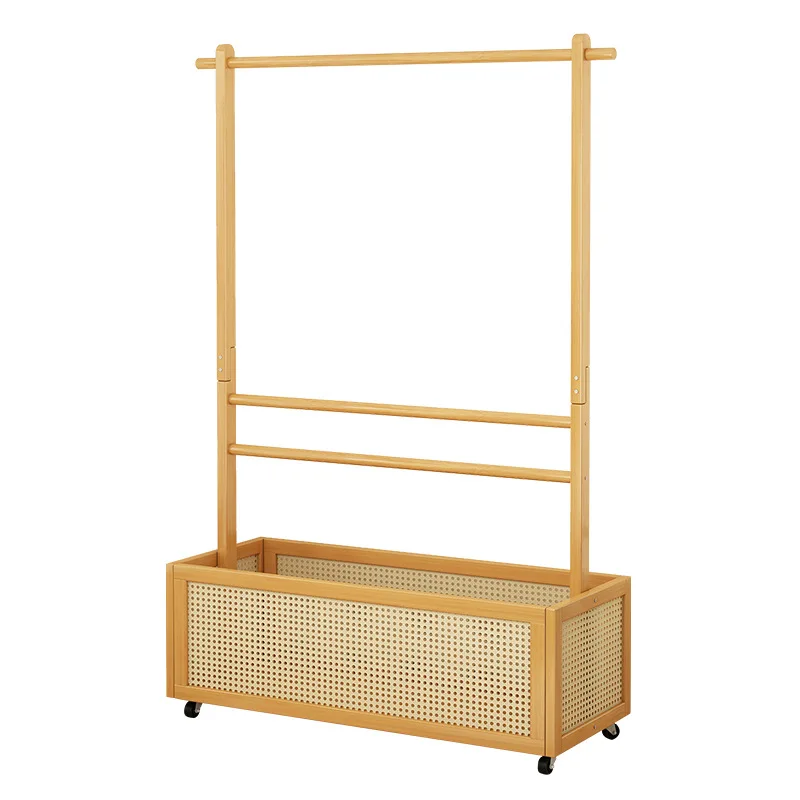 

Floor hanging clothes rack, bedroom multifunctional, simple, light luxury clothes rack, movable dirty clothes basket