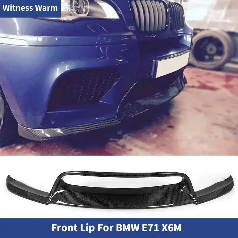 Séparateurs de becquet de lèvre de pare-chocs avant de voiture en Fiber de carbone pour pelle avant Bmw X6M E71 08-14