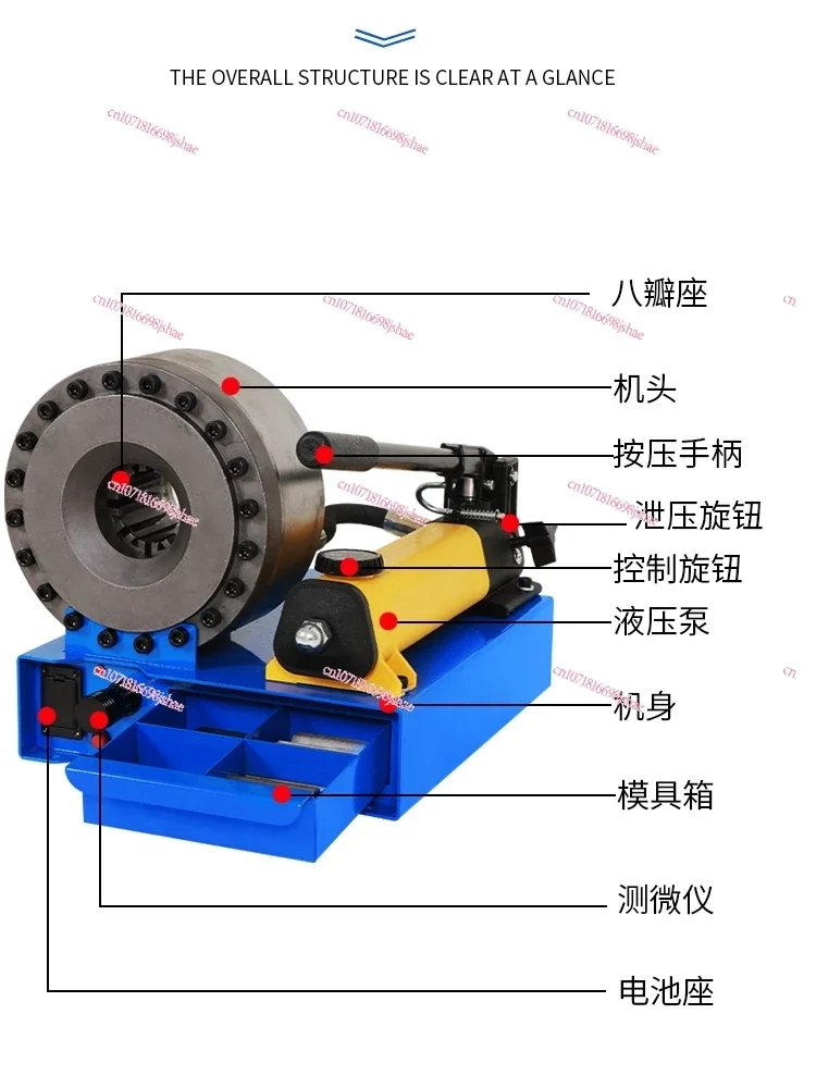 Vehicle Electric Motor Small Manual Hydraulic Hose High Pressure YouTube Explosion-proof Tube Buckle Machine Pipe