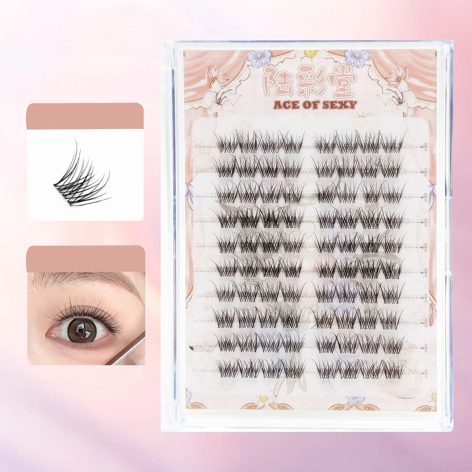 10 Reihen lange, dicke falsche Wimpern, ultraleichte Wimpernverlängerung, natürliche Cosplay-Fälschungswimpern für Anfänger-Make-up-Tools