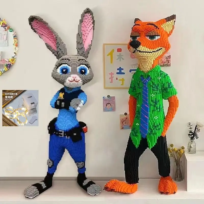 5689 peças série de blocos de construção Fox, brinquedo de montagem de quebra-cabeça infantil 3D, decoração, presente, presente