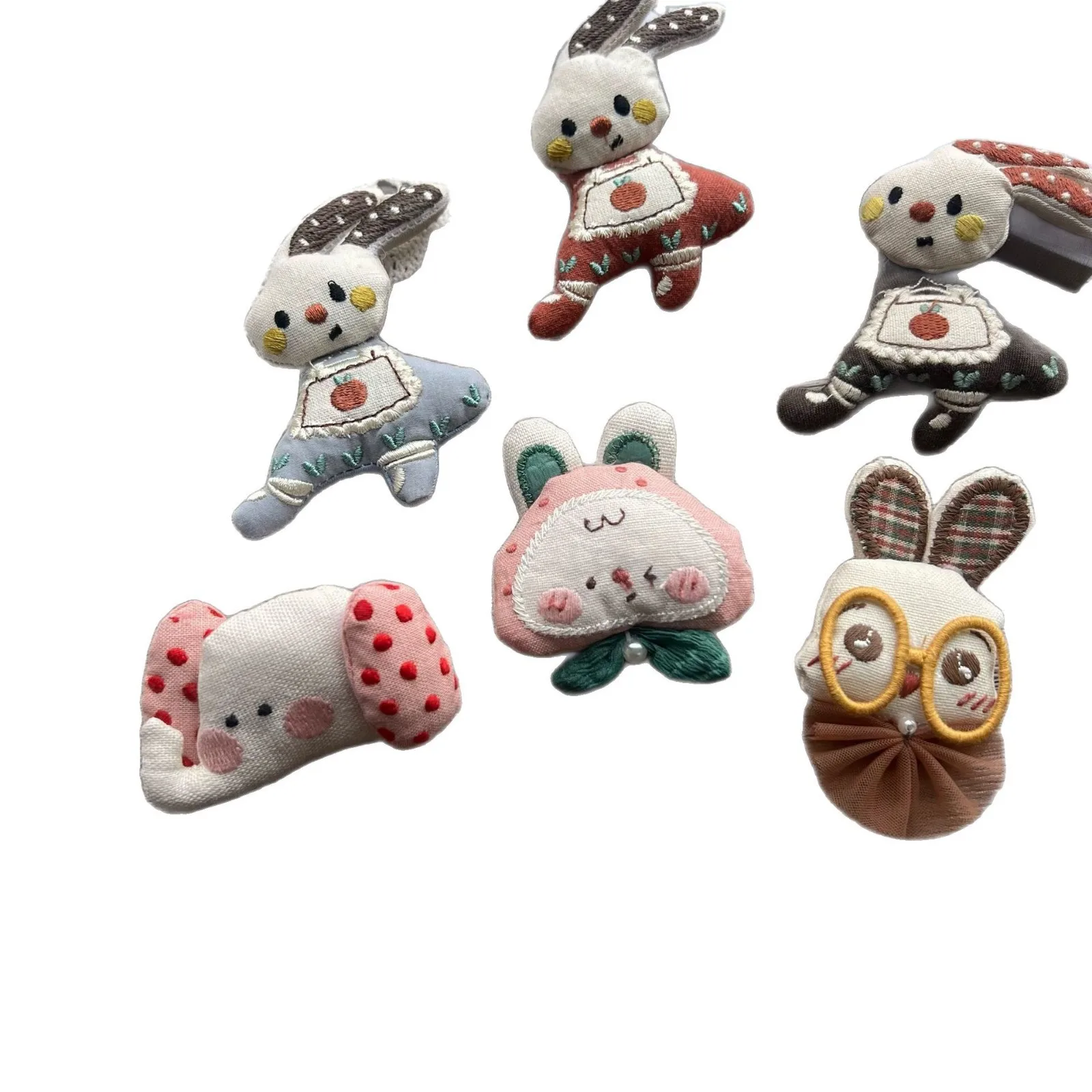 Soft Pink Fabric Cartoon Hair Clasp Necklace Pendant Slipper Charm Bag DIY Craft for Garment Trim Versatile