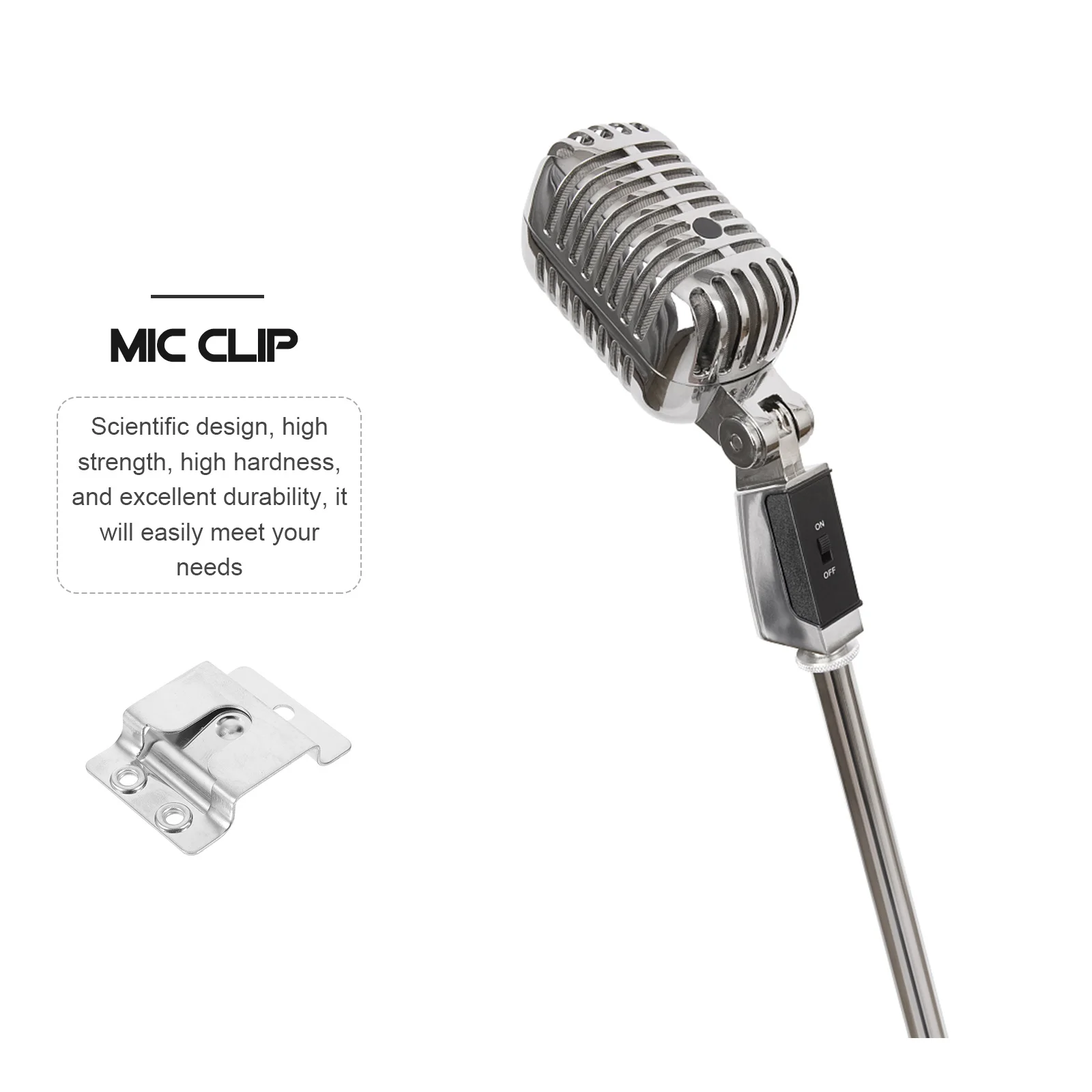 

5pcs Car Mic Clip Microphone Hook Holder Metal Mount For Radio Stand Compatible With Tm271A Mic Holder Radio Accessories