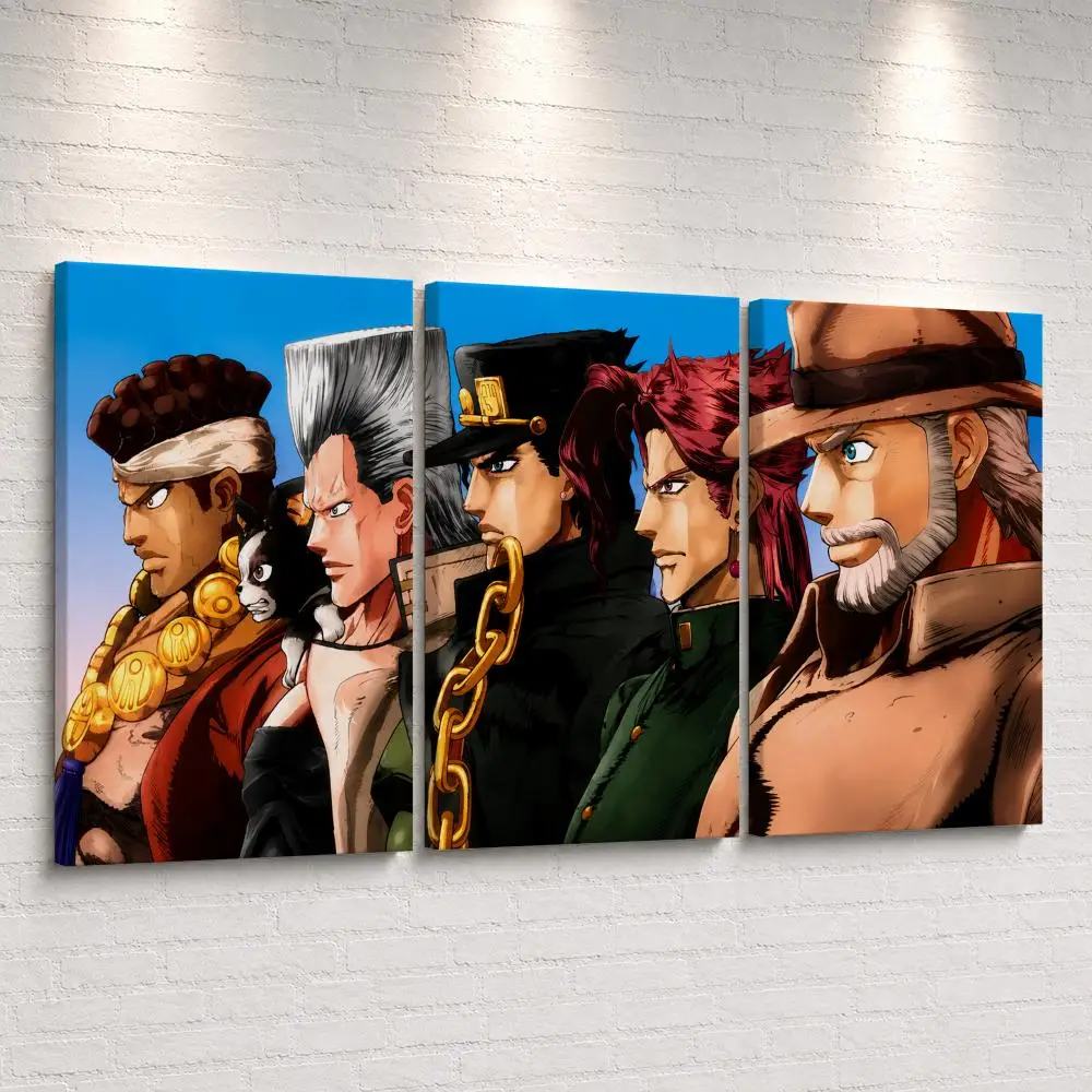 J-JoJo B-BIzarre ADventure Framed Wall Painting Ready to Hang Canvas Poster Wall Art for Bedroom Living Room Hallway Home Decor